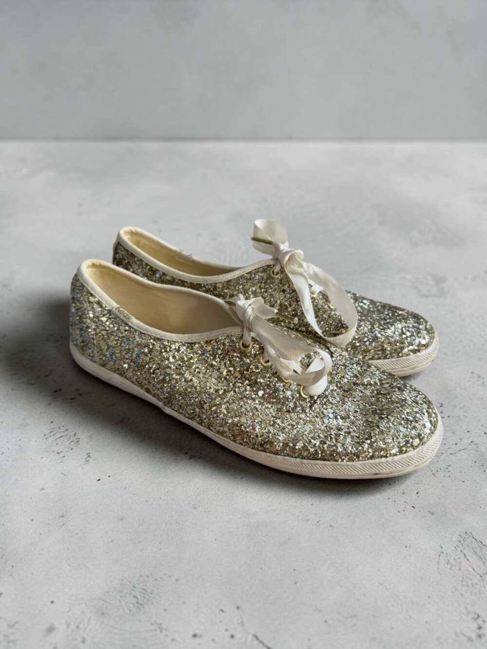 KATE SPADE x Keds Gold Glitter Sneakers Size 7